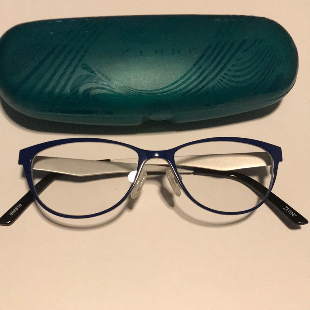 Zenni Blue Metal Eyeglass Frames